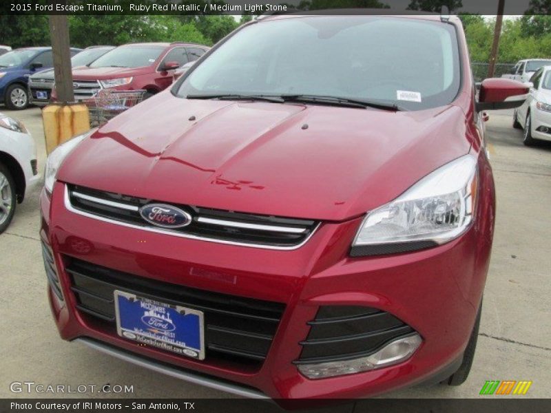 Ruby Red Metallic / Medium Light Stone 2015 Ford Escape Titanium