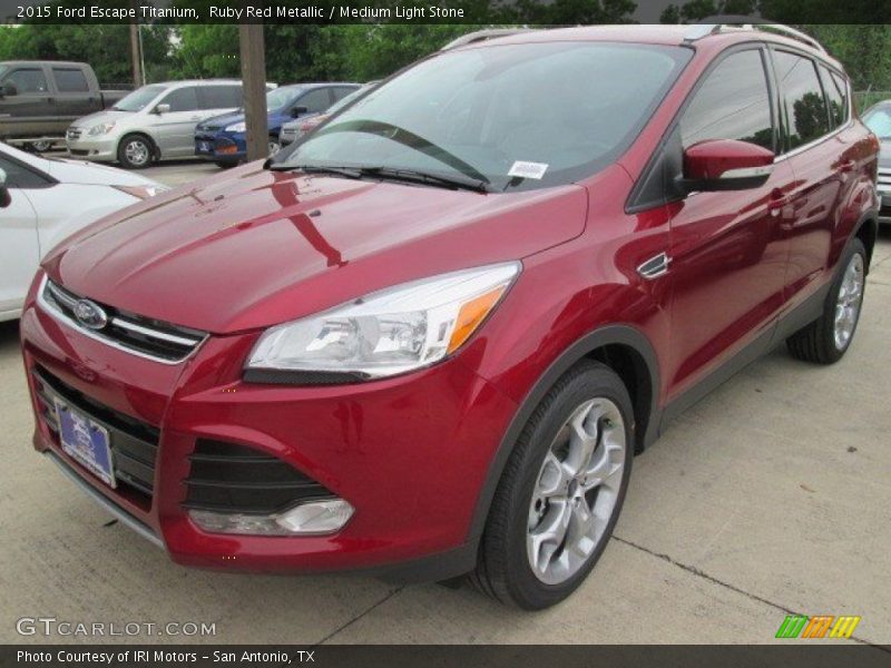 Ruby Red Metallic / Medium Light Stone 2015 Ford Escape Titanium