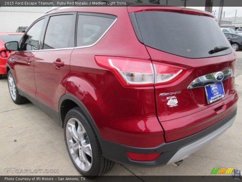 Ruby Red Metallic / Medium Light Stone 2015 Ford Escape Titanium