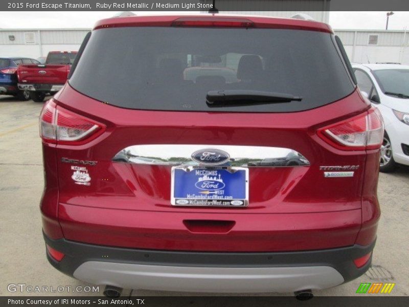 Ruby Red Metallic / Medium Light Stone 2015 Ford Escape Titanium