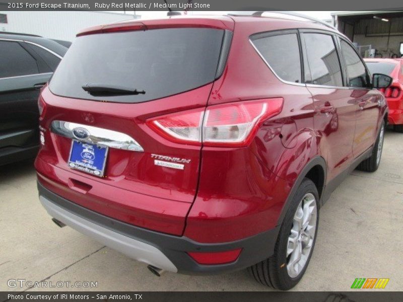 Ruby Red Metallic / Medium Light Stone 2015 Ford Escape Titanium