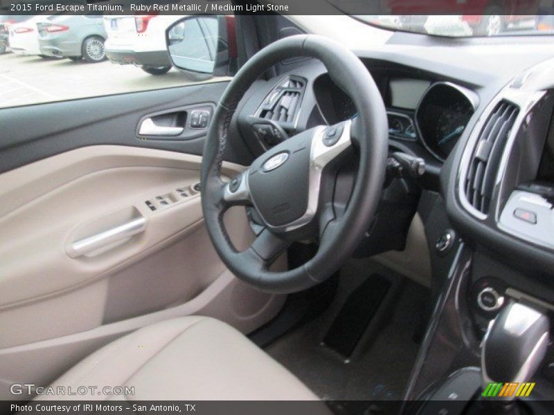 Ruby Red Metallic / Medium Light Stone 2015 Ford Escape Titanium