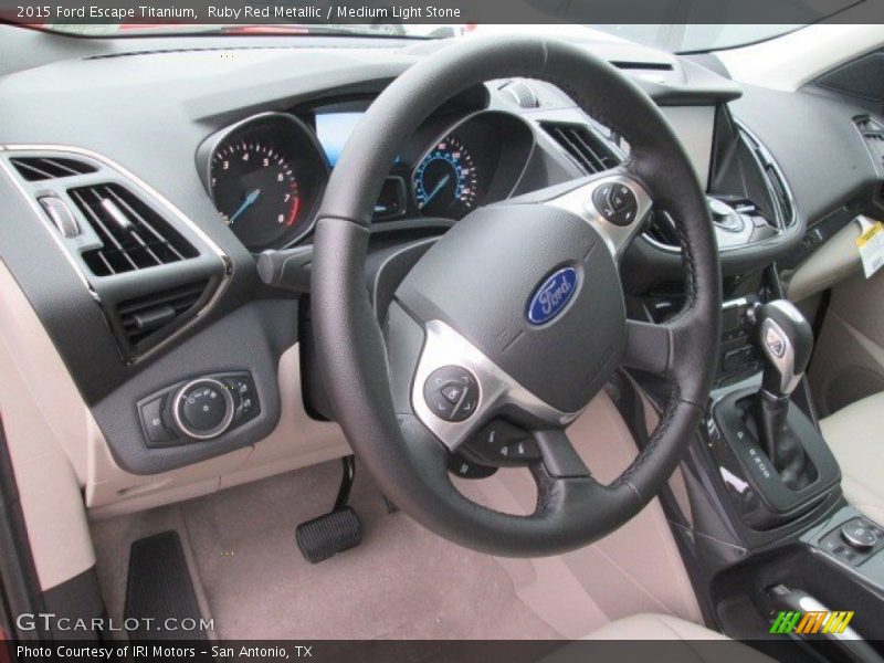 Ruby Red Metallic / Medium Light Stone 2015 Ford Escape Titanium