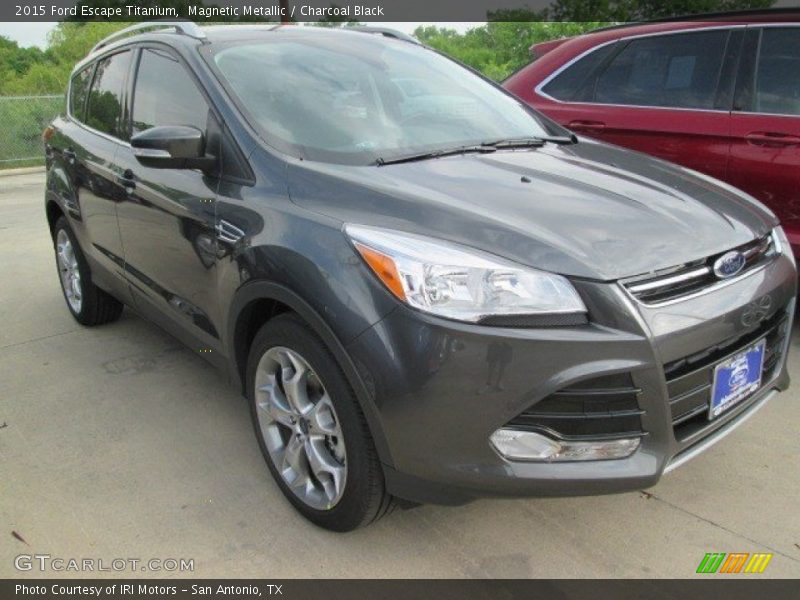 Magnetic Metallic / Charcoal Black 2015 Ford Escape Titanium