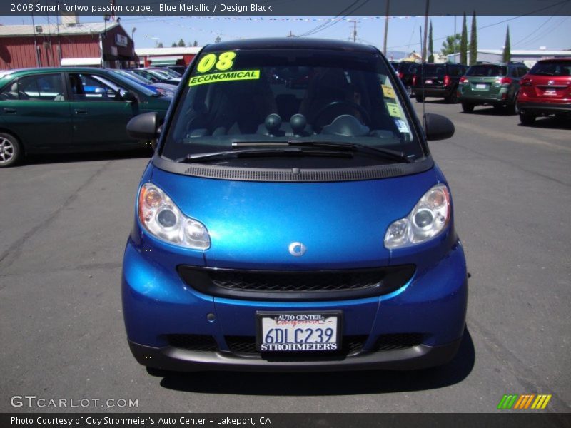 Blue Metallic / Design Black 2008 Smart fortwo passion coupe