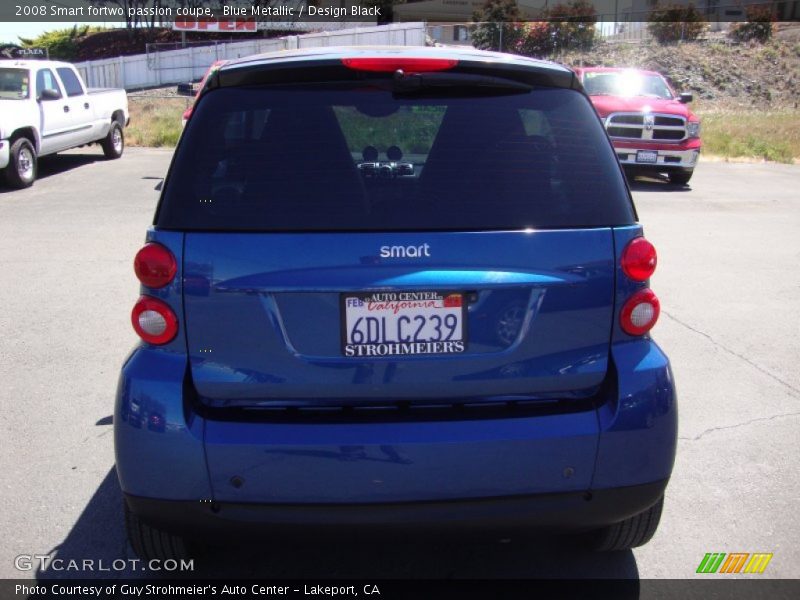 Blue Metallic / Design Black 2008 Smart fortwo passion coupe