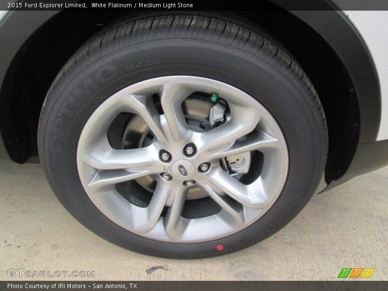 White Platinum / Medium Light Stone 2015 Ford Explorer Limited