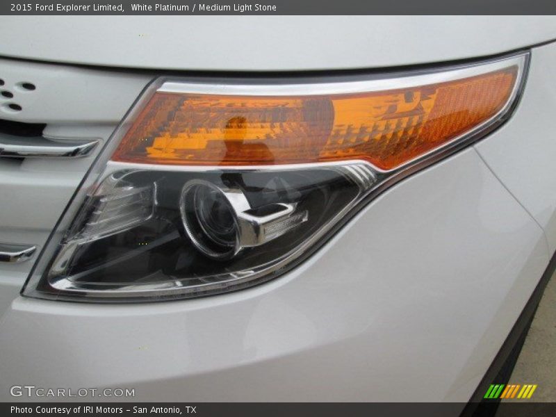 White Platinum / Medium Light Stone 2015 Ford Explorer Limited