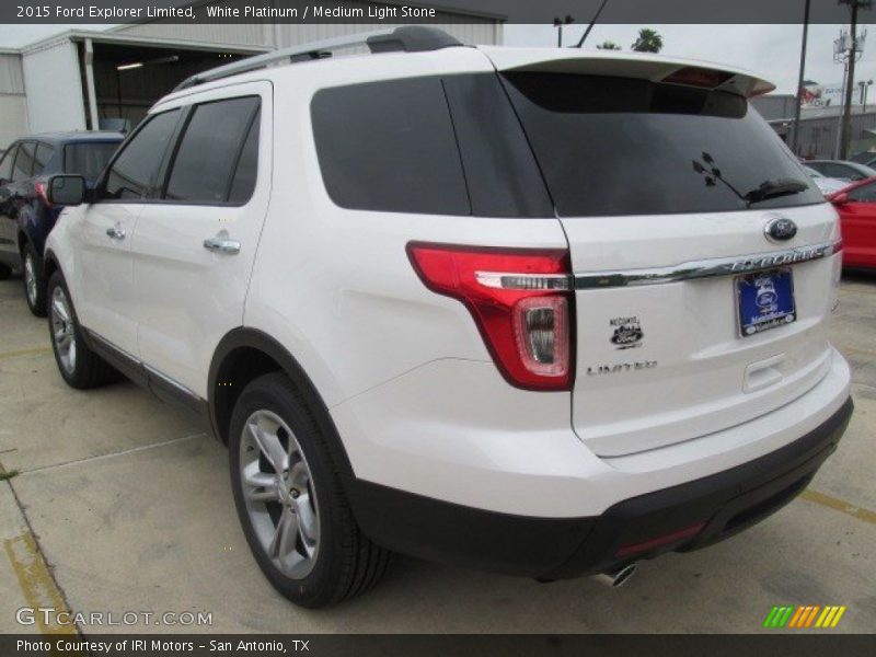 White Platinum / Medium Light Stone 2015 Ford Explorer Limited