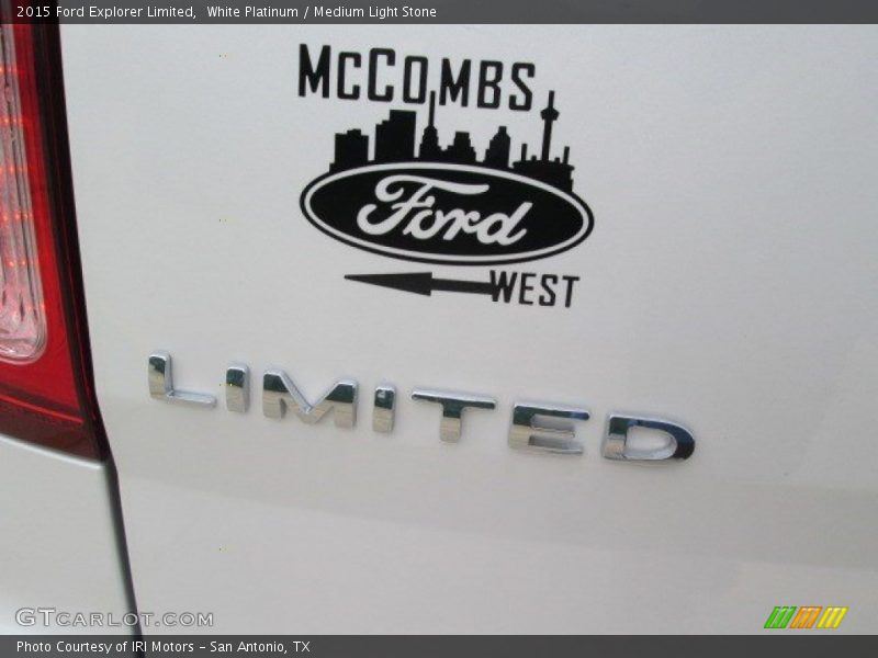 White Platinum / Medium Light Stone 2015 Ford Explorer Limited