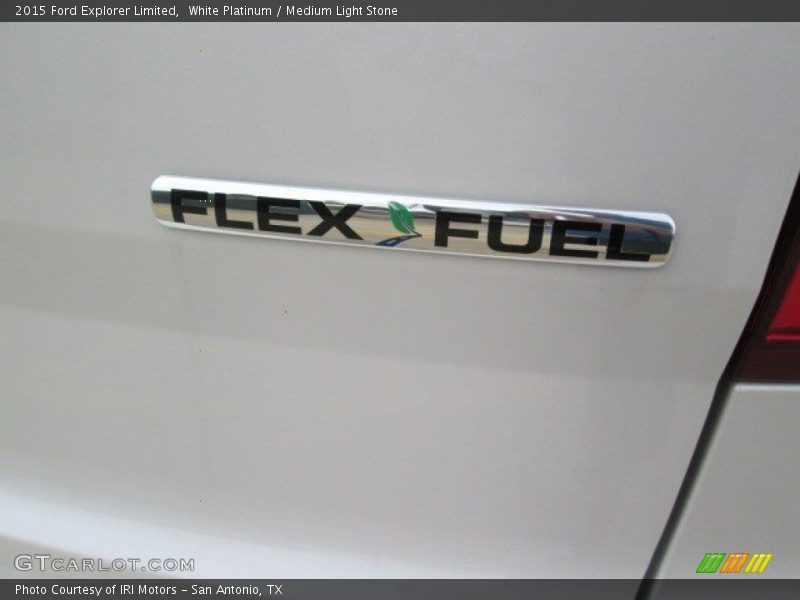 White Platinum / Medium Light Stone 2015 Ford Explorer Limited