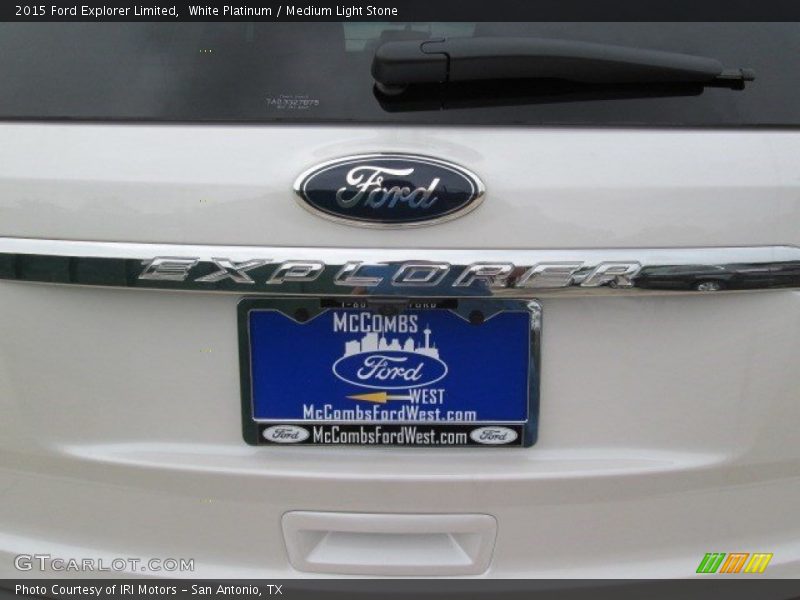 White Platinum / Medium Light Stone 2015 Ford Explorer Limited
