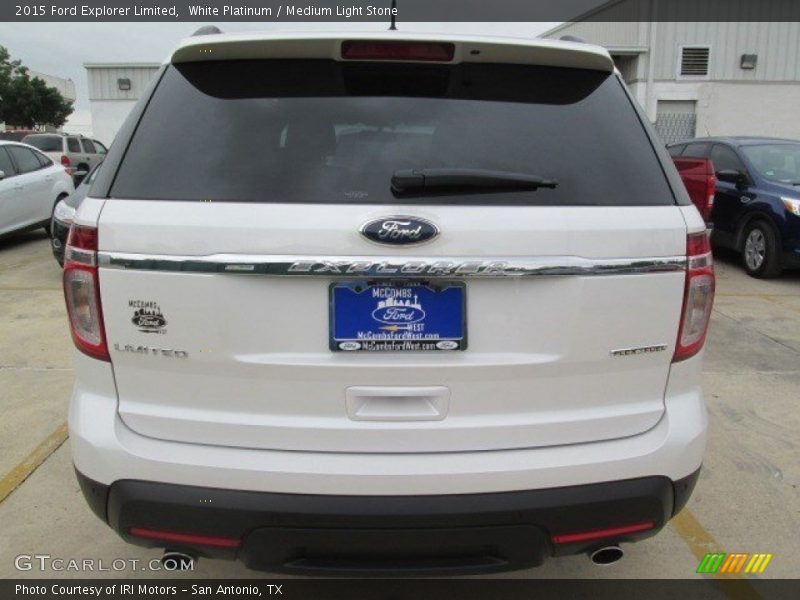 White Platinum / Medium Light Stone 2015 Ford Explorer Limited