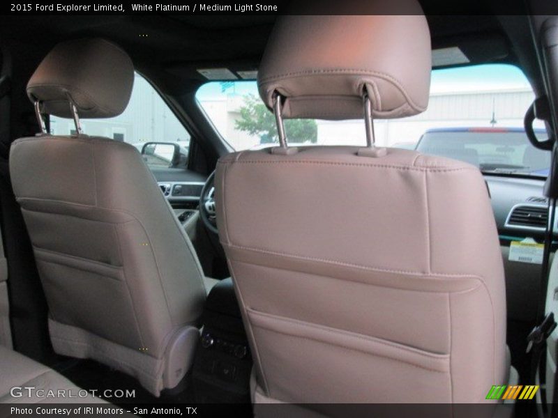 White Platinum / Medium Light Stone 2015 Ford Explorer Limited