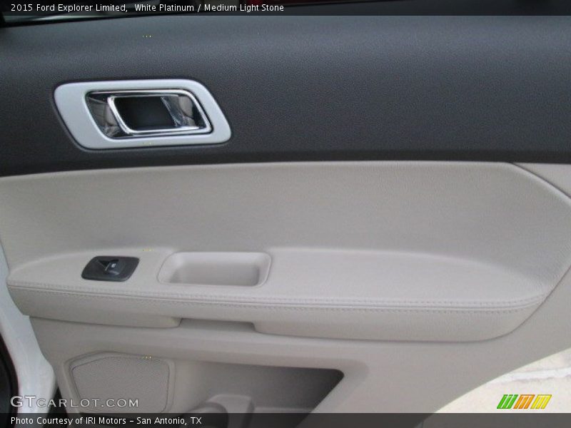 White Platinum / Medium Light Stone 2015 Ford Explorer Limited