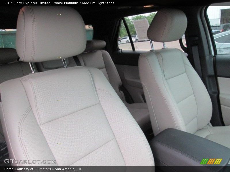 White Platinum / Medium Light Stone 2015 Ford Explorer Limited