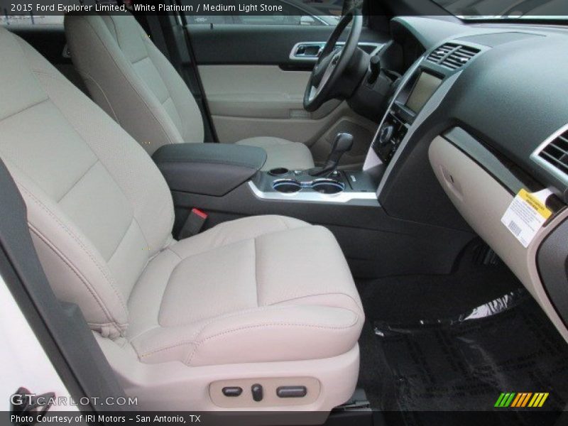 White Platinum / Medium Light Stone 2015 Ford Explorer Limited