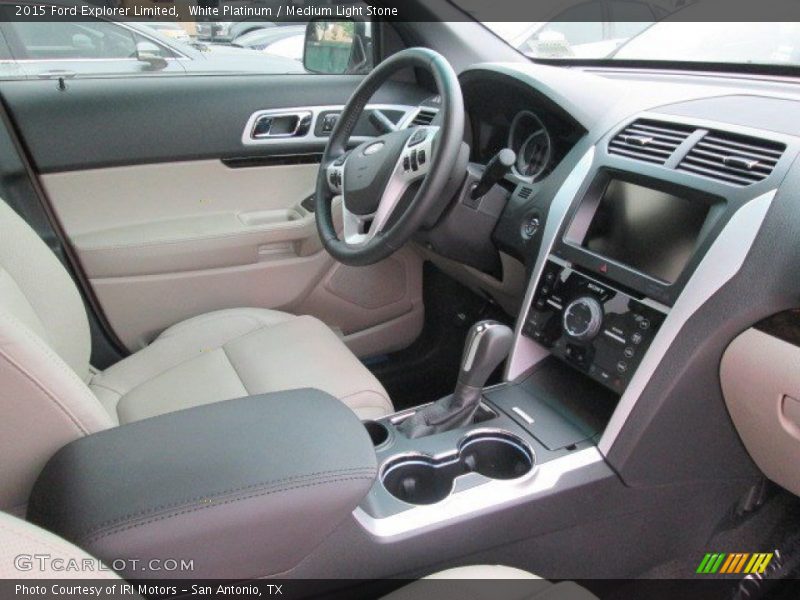White Platinum / Medium Light Stone 2015 Ford Explorer Limited