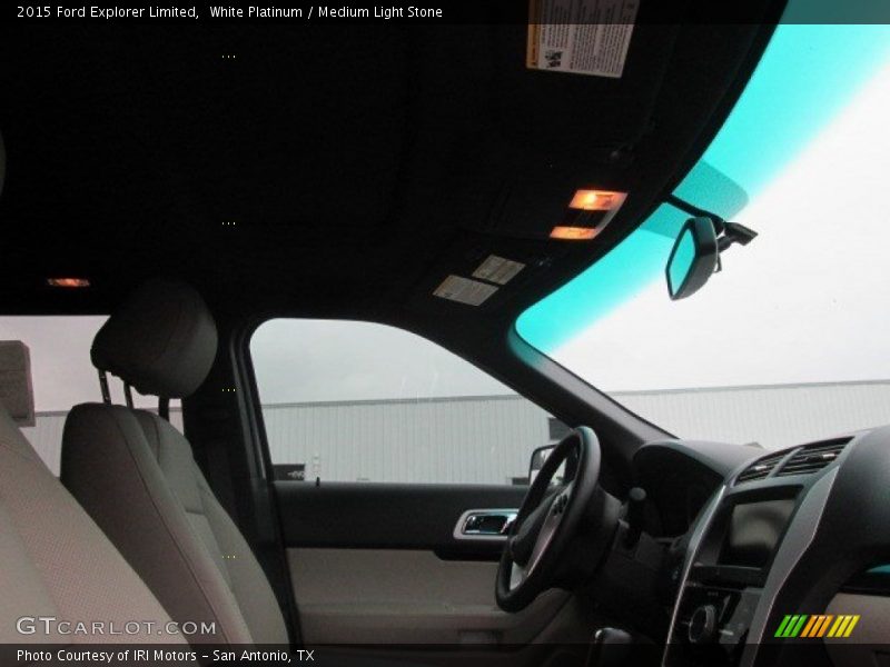White Platinum / Medium Light Stone 2015 Ford Explorer Limited
