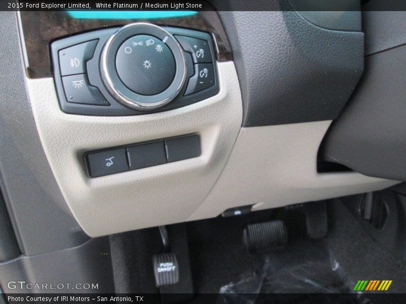 White Platinum / Medium Light Stone 2015 Ford Explorer Limited