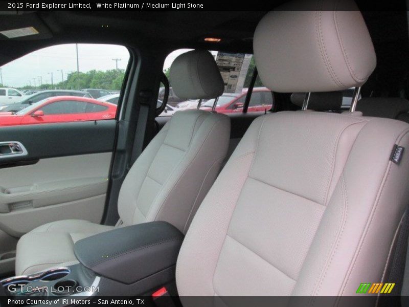 White Platinum / Medium Light Stone 2015 Ford Explorer Limited