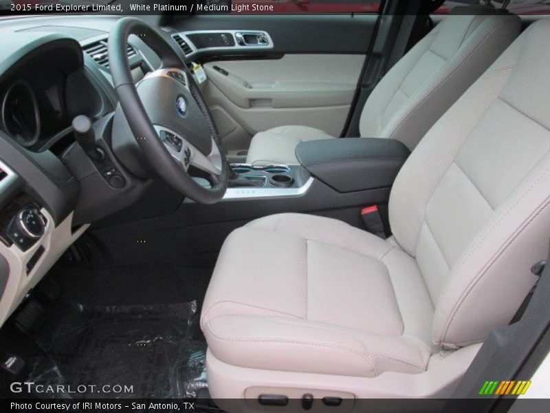 White Platinum / Medium Light Stone 2015 Ford Explorer Limited