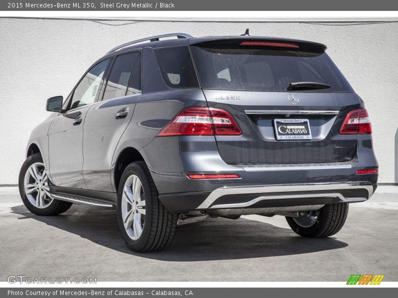 Steel Grey Metallic / Black 2015 Mercedes-Benz ML 350