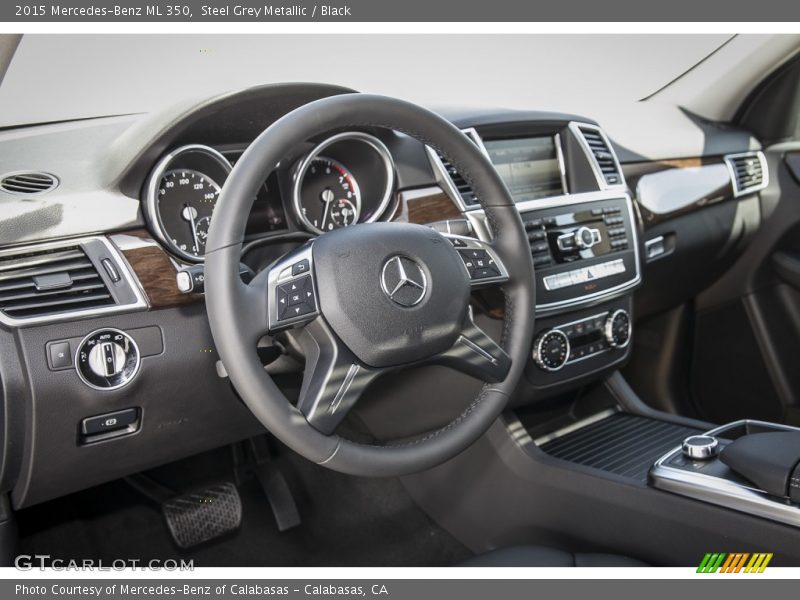 Steel Grey Metallic / Black 2015 Mercedes-Benz ML 350