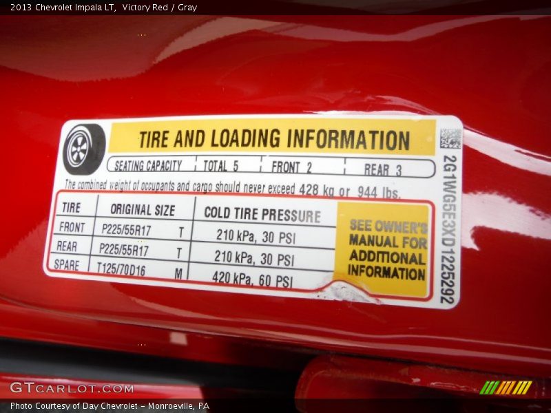 Victory Red / Gray 2013 Chevrolet Impala LT