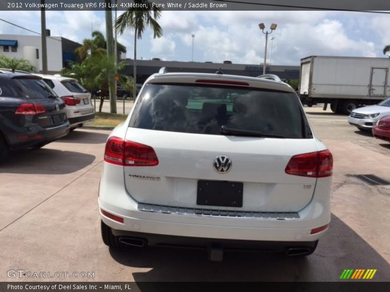 Pure White / Saddle Brown 2012 Volkswagen Touareg VR6 FSI Lux 4XMotion