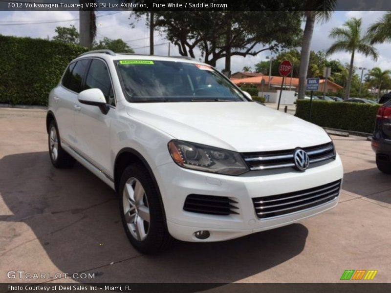 Pure White / Saddle Brown 2012 Volkswagen Touareg VR6 FSI Lux 4XMotion