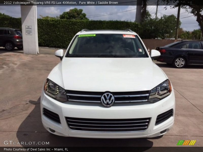 Pure White / Saddle Brown 2012 Volkswagen Touareg VR6 FSI Lux 4XMotion