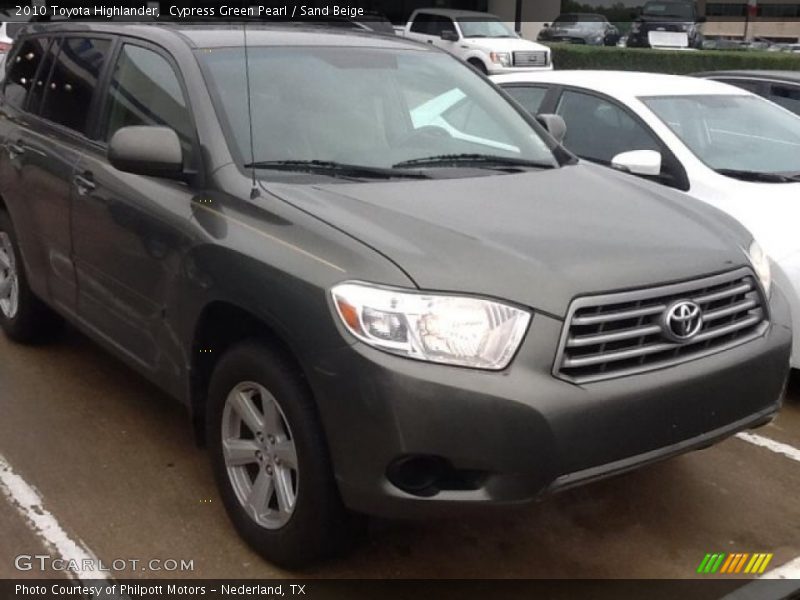 Cypress Green Pearl / Sand Beige 2010 Toyota Highlander