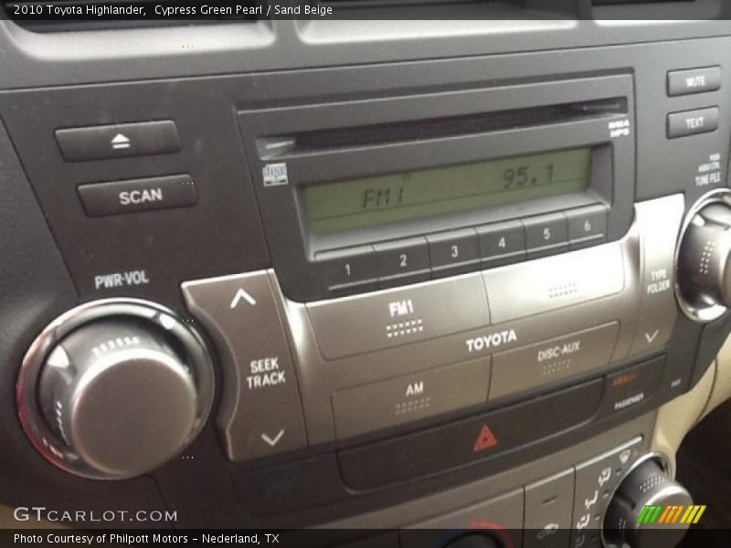 Cypress Green Pearl / Sand Beige 2010 Toyota Highlander