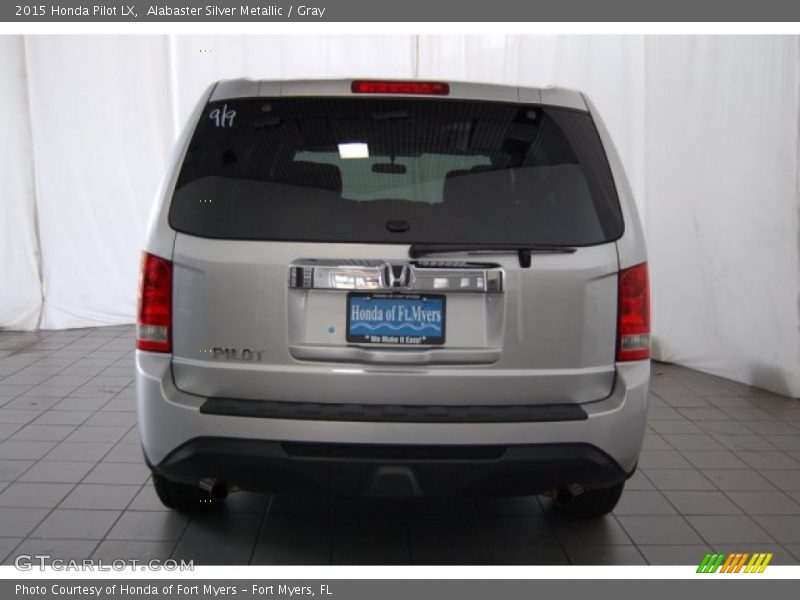 Alabaster Silver Metallic / Gray 2015 Honda Pilot LX