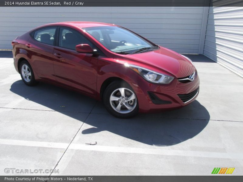 Red / Gray 2014 Hyundai Elantra SE Sedan