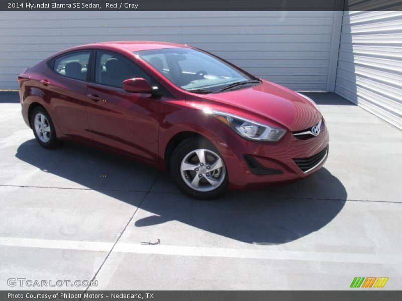 Red / Gray 2014 Hyundai Elantra SE Sedan