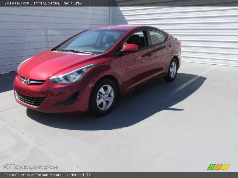 Red / Gray 2014 Hyundai Elantra SE Sedan