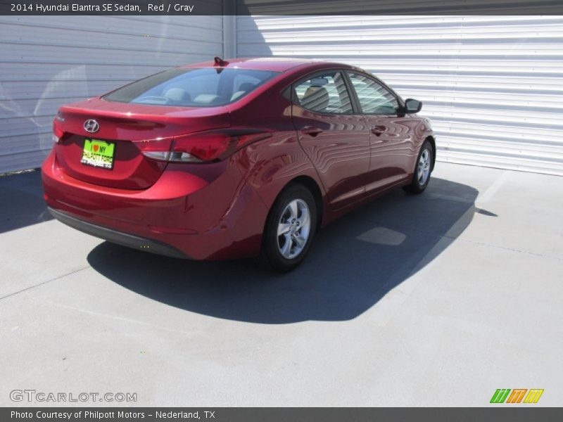 Red / Gray 2014 Hyundai Elantra SE Sedan