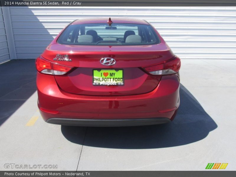 Red / Gray 2014 Hyundai Elantra SE Sedan