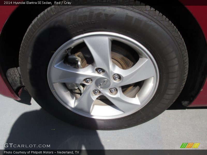 Red / Gray 2014 Hyundai Elantra SE Sedan