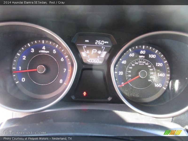 Red / Gray 2014 Hyundai Elantra SE Sedan