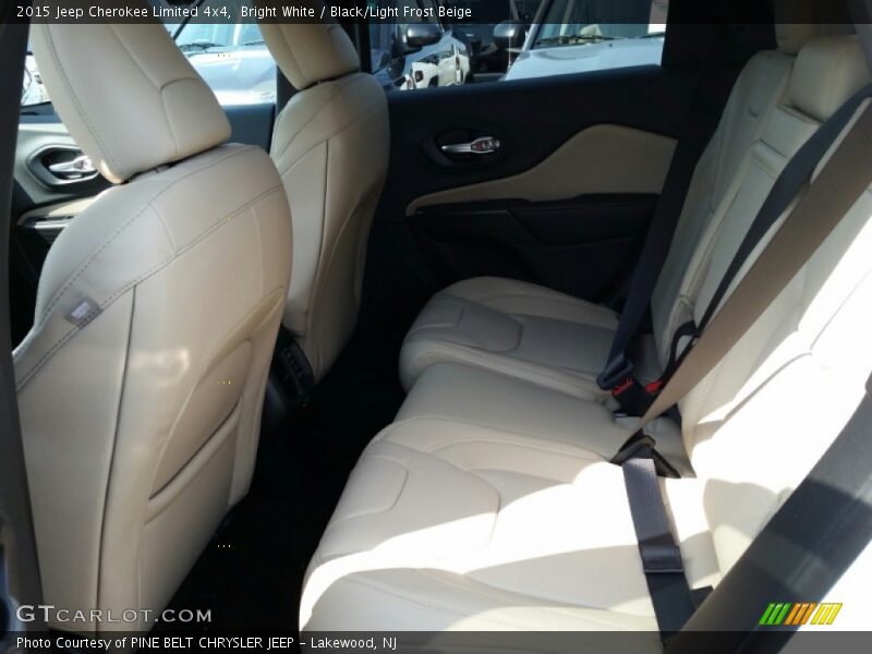 Bright White / Black/Light Frost Beige 2015 Jeep Cherokee Limited 4x4