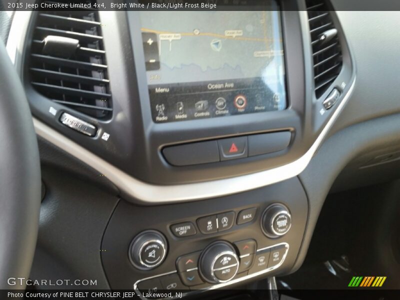Bright White / Black/Light Frost Beige 2015 Jeep Cherokee Limited 4x4