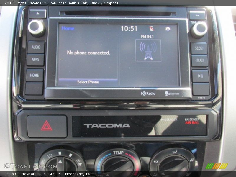 Black / Graphite 2015 Toyota Tacoma V6 PreRunner Double Cab