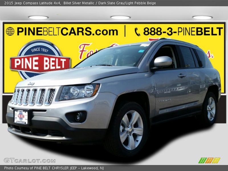 Billet Silver Metallic / Dark Slate Gray/Light Pebble Beige 2015 Jeep Compass Latitude 4x4