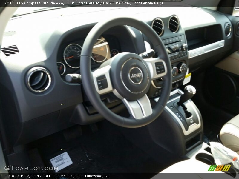 Billet Silver Metallic / Dark Slate Gray/Light Pebble Beige 2015 Jeep Compass Latitude 4x4