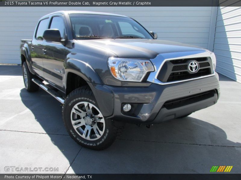 Magnetic Gray Metallic / Graphite 2015 Toyota Tacoma V6 PreRunner Double Cab