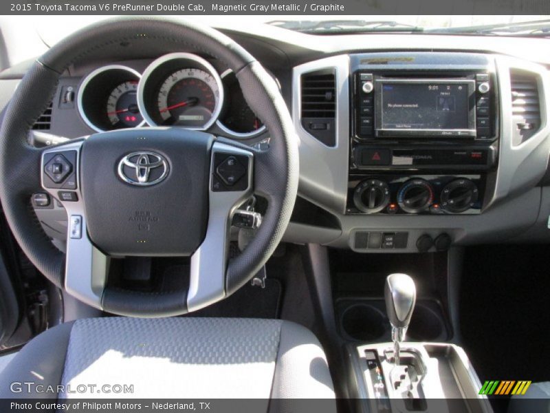 Magnetic Gray Metallic / Graphite 2015 Toyota Tacoma V6 PreRunner Double Cab