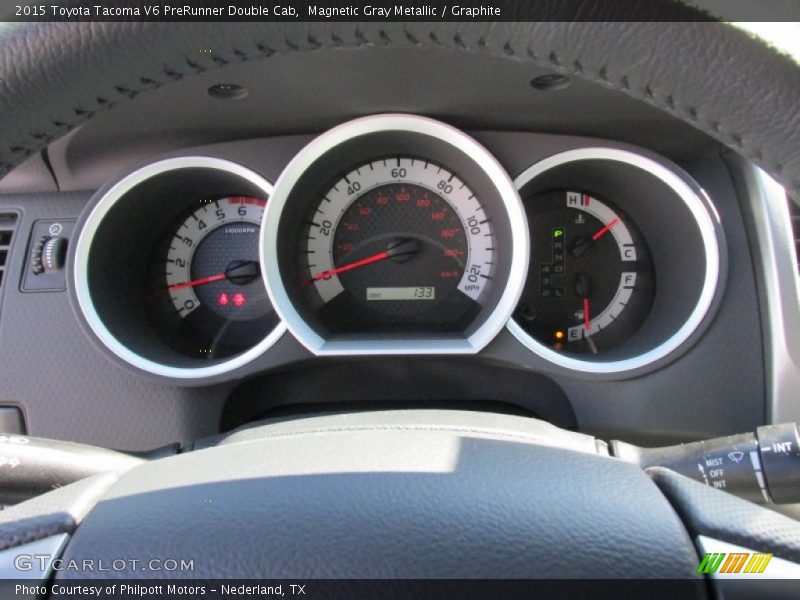 Magnetic Gray Metallic / Graphite 2015 Toyota Tacoma V6 PreRunner Double Cab